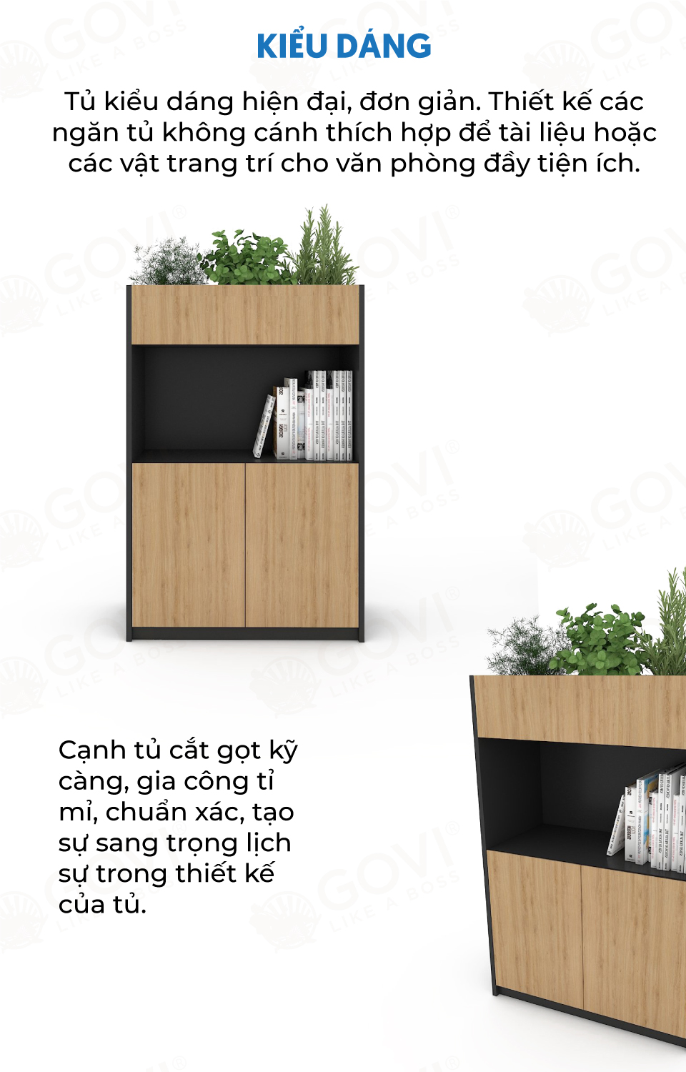 Tủ trang trí MDF hiện đại cao cấp Nội thất Sài Gòn - TW32920 aneto.vn - Nội Thất Văn Phòng