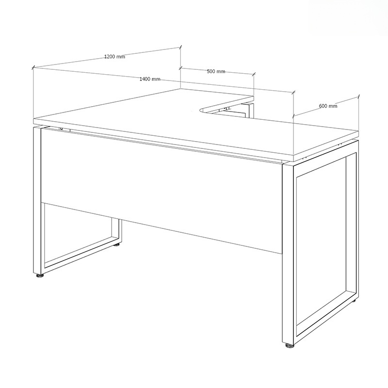 Bàn làm việc văn phòng 1m4 WK33855 aneto.vn - Nội Thất Văn Phòng