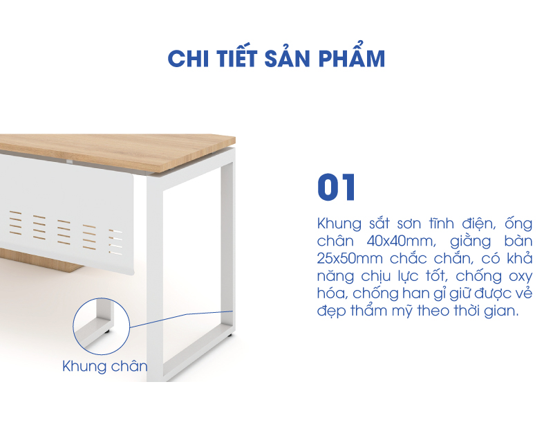 Bàn làm việc văn phòng 1m4 ANETO WK33836 aneto.vn - Nội Thất Văn Phòng