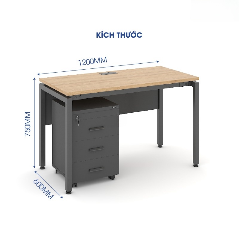 Bàn Làm Việc Hiện Đại 1m2 ANETO WK33810 aneto.vn - Nội Thất Văn Phòng