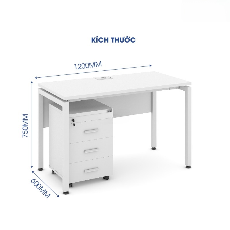 Bàn làm việc hiện đại 1m2 WK33788 aneto.vn - Nội Thất Văn Phòng