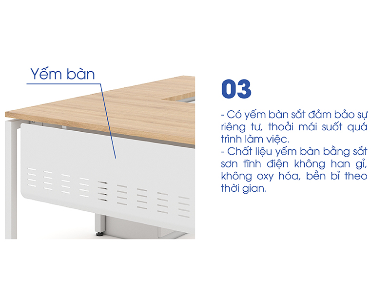 Bàn làm việc văn phòng 1m4 WK33727 aneto.vn - Nội Thất Văn Phòng