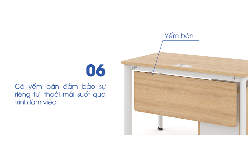 Bàn làm việc văn phòng 1m2 hiện đại ANETO WK34118 aneto.vn - Nội Thất Văn Phòng