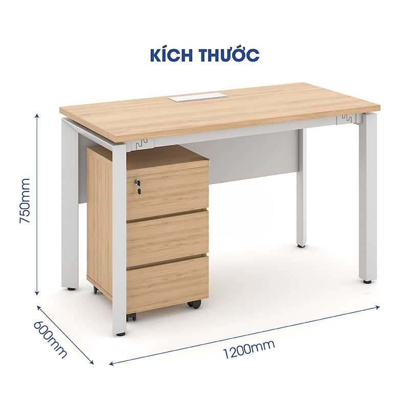 Bàn làm việc văn phòng 1m2 ANETO WK34013 aneto.vn - Nội Thất Văn Phòng
