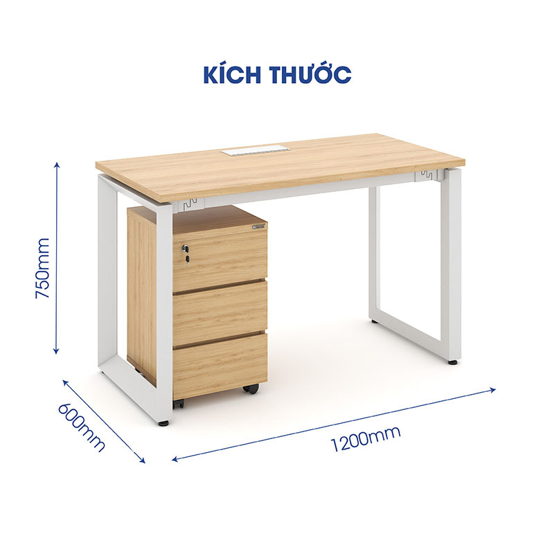 Bàn làm việc văn phòng 1m2 WK34004 aneto.vn - Nội Thất Văn Phòng