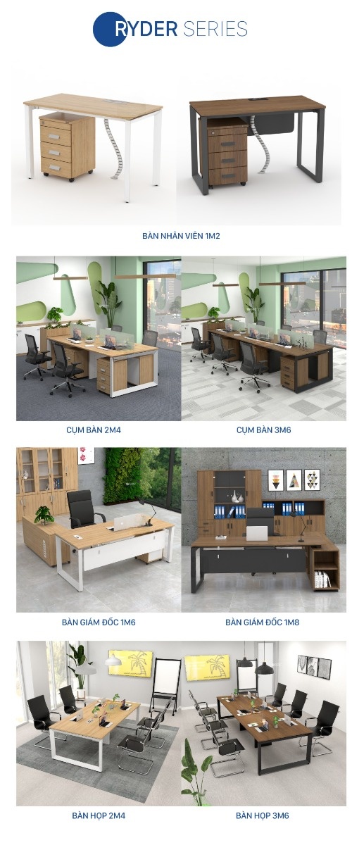 Bàn làm việc văn phòng 1m2 WK34004 aneto.vn - Nội Thất Văn Phòng