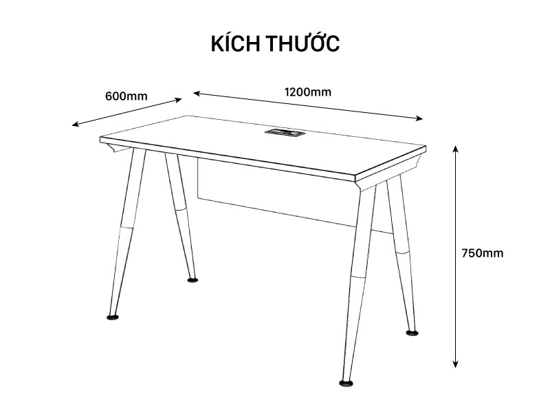 Bàn làm việc văn phòng 1m2 WK33990 aneto.vn - Nội Thất Văn Phòng