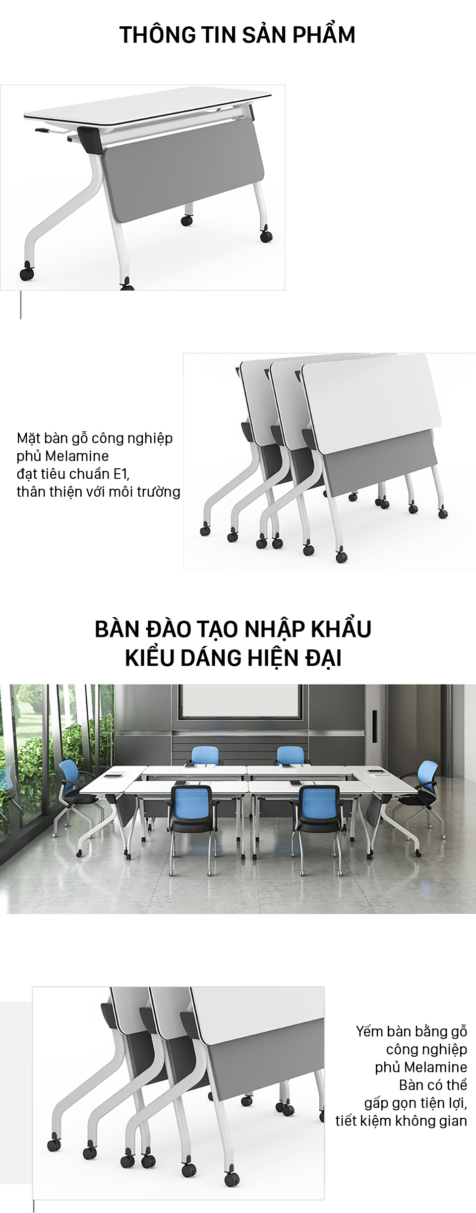 Bàn training hiện đại TN34239 aneto.vn - Nội Thất Văn Phòng