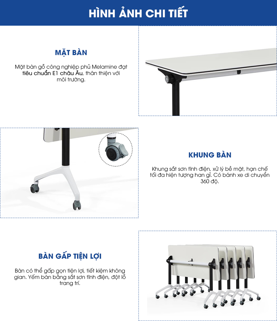 Bàn đào tạo đa năng TN34145 aneto.vn - Nội Thất Văn Phòng