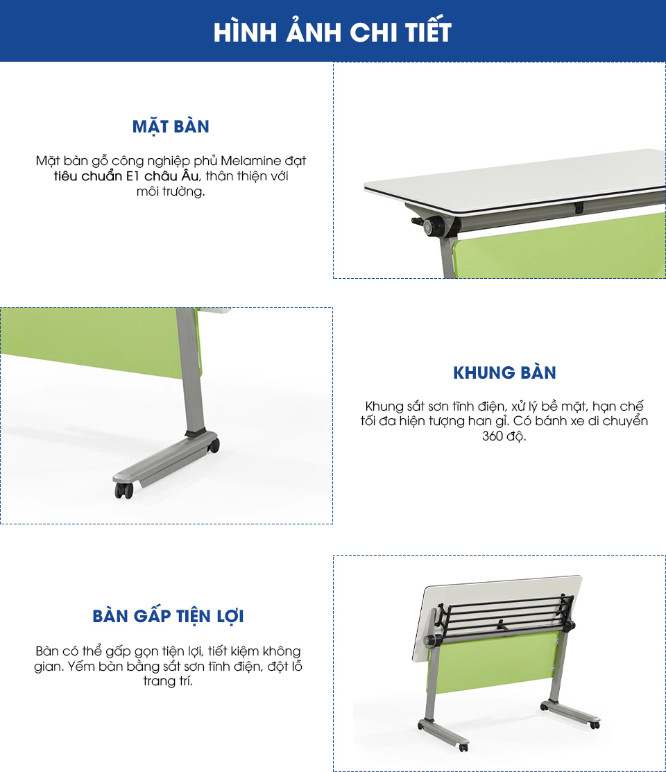 Bàn training cao cấp TN34245 aneto.vn - Nội Thất Văn Phòng