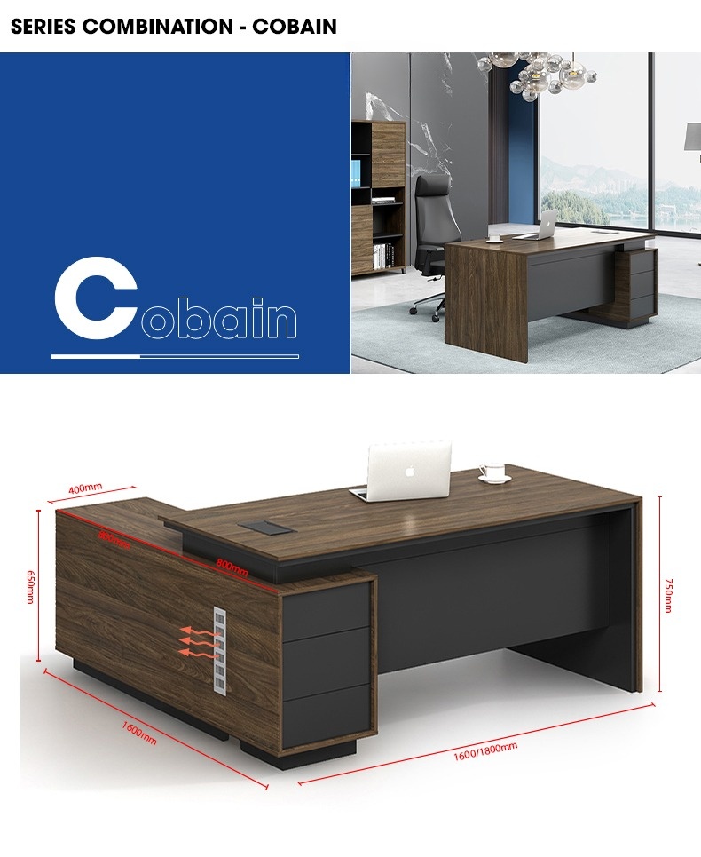 Bàn Giám Đốc Mặt Gỗ Laminate Cao Cấp PD35664 aneto.vn - Nội Thất Văn Phòng