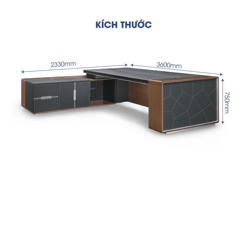 Bàn Giám Đốc Sang Trọng 2m4 PD35655 aneto.vn - Nội Thất Văn Phòng