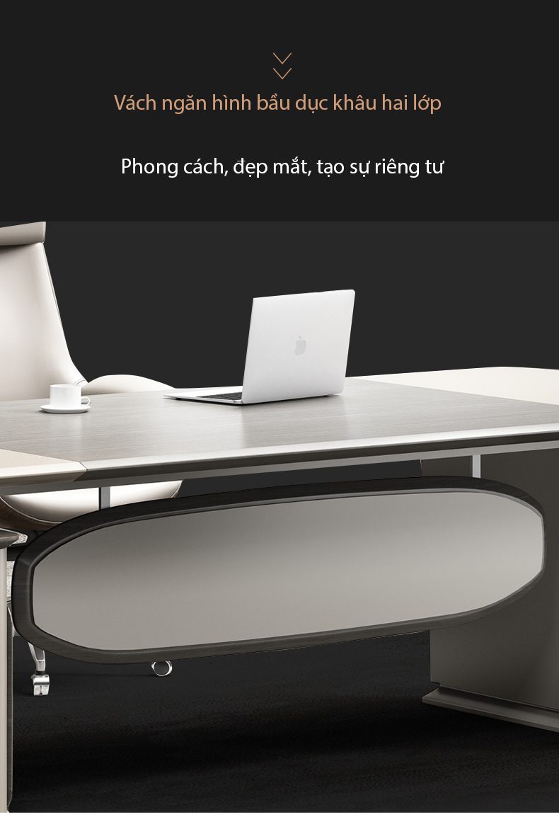 Bàn giám đốc nhập khẩu hiện đại PD35926 aneto.vn - Nội Thất Văn Phòng