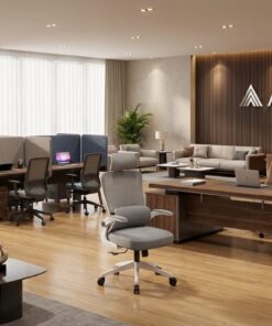 Ghế công thái học Trắng xám ANETO OC0445124 Ghế công thái học Trắng xám ANETO OC0445124 - Ảnh 3