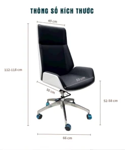 Ghế Giám Đốc Xoay Da Nhập Khẩu ANETO MD37740 Ghế Giám Đốc Xoay Da Nhập Khẩu ANETO MD37740 - Ảnh 5